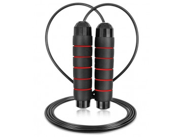 Скакалка швидкісна PowerPlay 4210 Power Weighted Jump Rope Чорна (2,7m.)