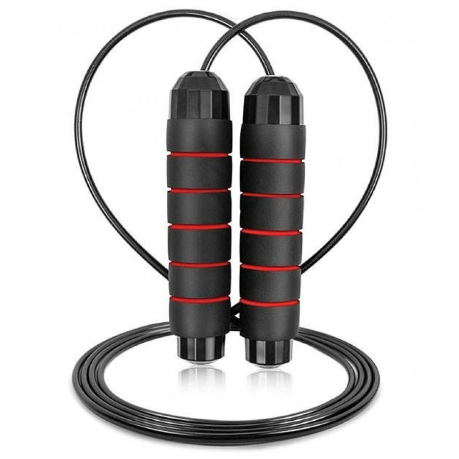 Скакалка швидкісна PowerPlay 4210 Power Weighted Jump Rope Чорна (2,7m.)