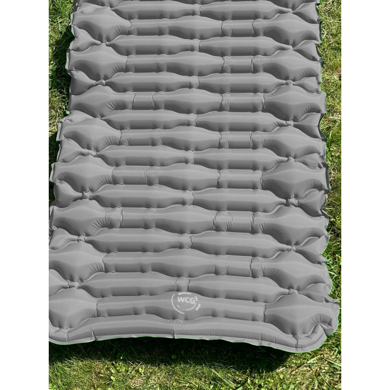 Большой надувной каремат походный, туристический WCG для кемпинга (серый)