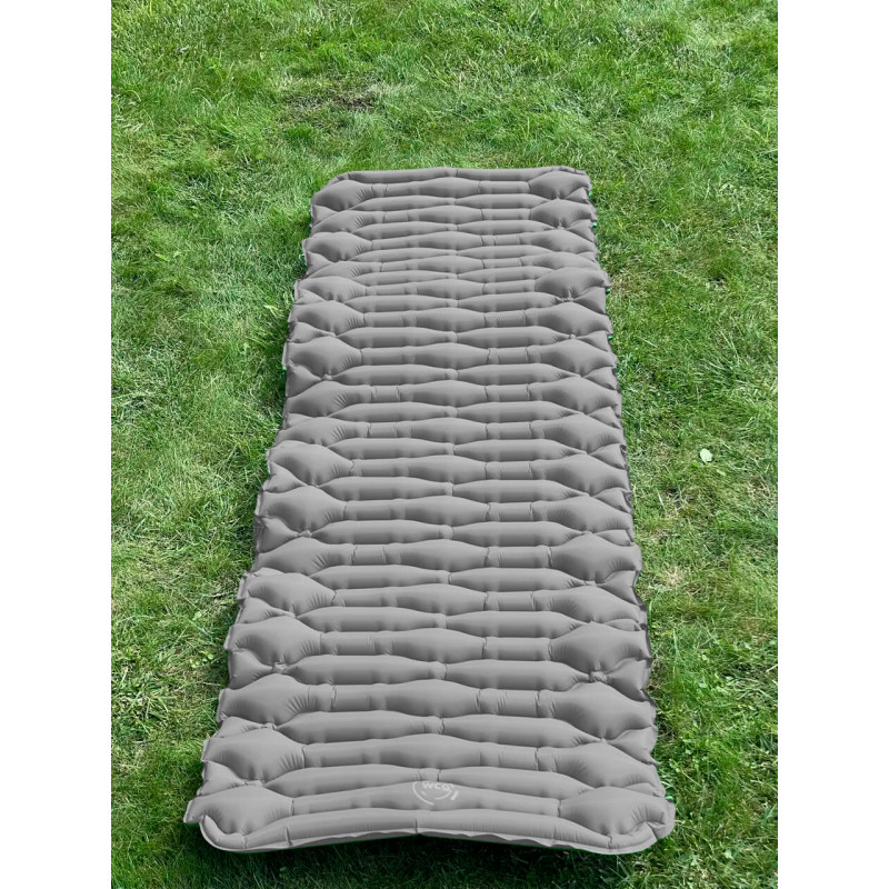 Большой надувной каремат походный, туристический WCG для кемпинга (серый)