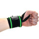 Бинты для запястья (кистевые бинты) MadMax MFA-298 Wrist Wraps 18" Black/Green (пара), Длина 45 см, Ширина 8 см, Хлопок, Эластан, Черно-зеленый