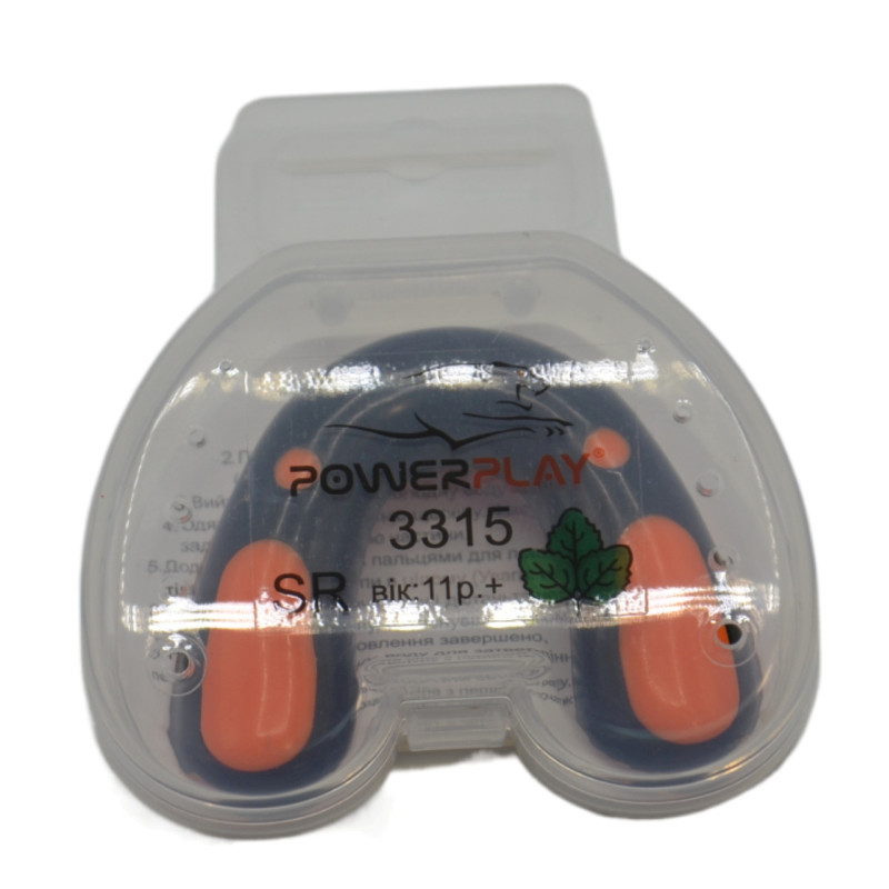 Боксерская кепка PowerPlay 3315 SR оранжево-черная со вкусом мяты