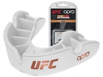 Капа боксерська OPRO Junior Bronze UFC Hologram White (art.002264002)