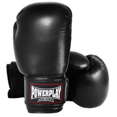 Боксерские перчатки PowerPlay 3004 Classic, 10 унций, PU, ​​Трехслойная пена, Черные