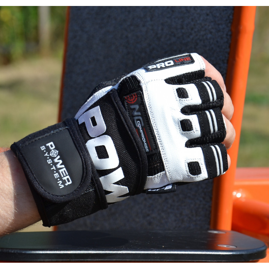 Рукавички для фітнесу Power System PS-2700 No Compromise Black/White XXL