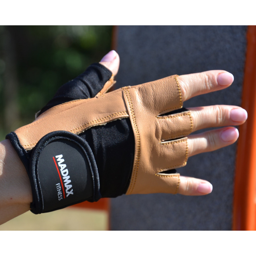 Рукавички для фітнесу MadMax MFG-444 Fitness Brown XXL