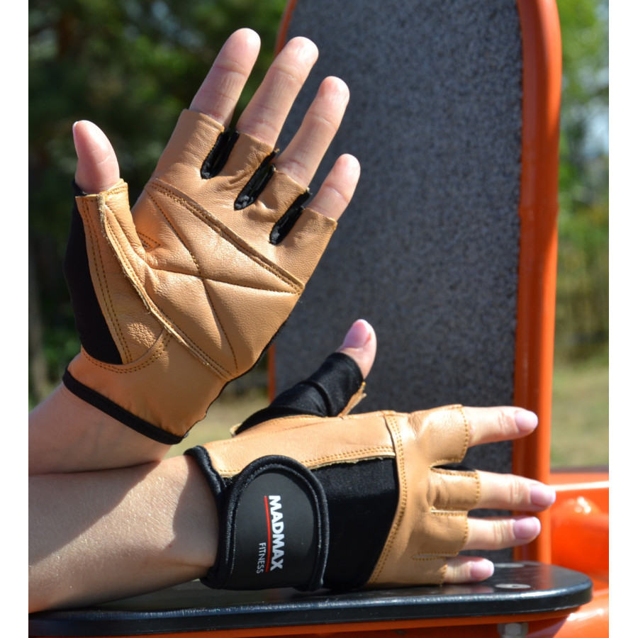 Рукавички для фітнесу MadMax MFG-444 Fitness Brown XXL