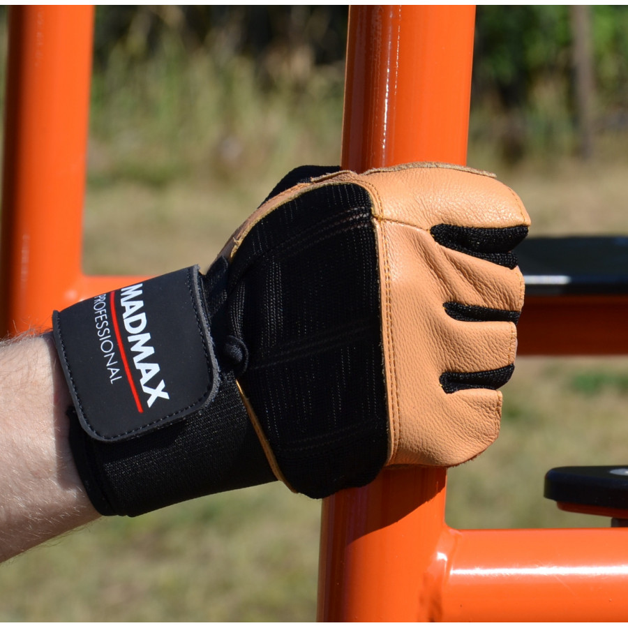 Рукавички для фітнесу MadMax MFG-269 Professional Brown M