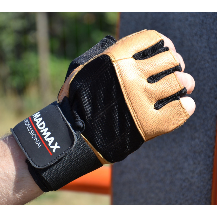 Рукавички для фітнесу MadMax MFG-269 Professional Brown M