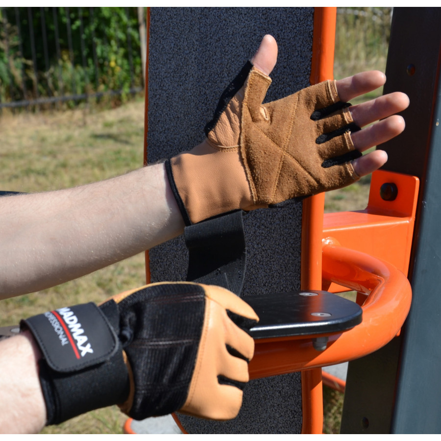 Рукавички для фітнесу MadMax MFG-269 Professional Brown M