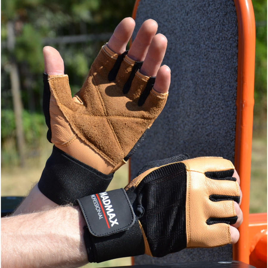 Рукавички для фітнесу MadMax MFG-269 Professional Brown M