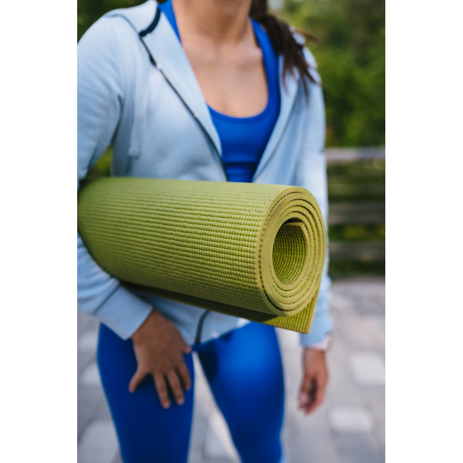 Килимок для йоги та фітнесу Power System PS-4014 PVC Fitness-Yoga Mat Green (173x61x0.6)