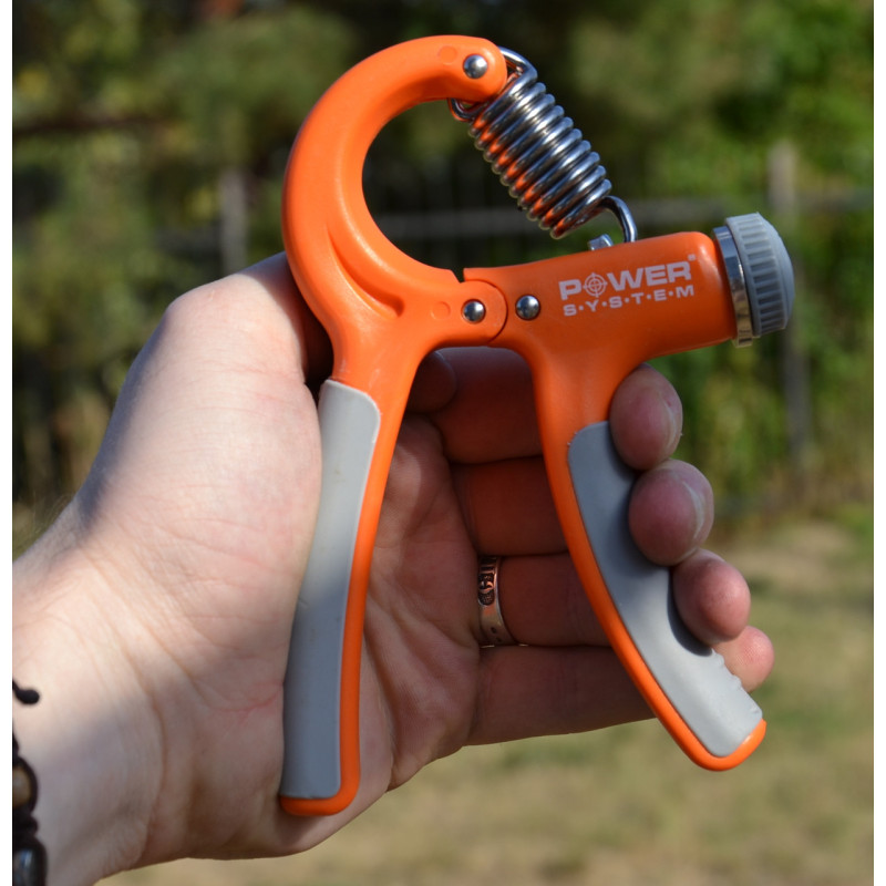 Эспандер кистевой Power System PS-4021 с регулируемой нагрузкой 10-40 кг, Power Hand Grip Orange, Оранжевый