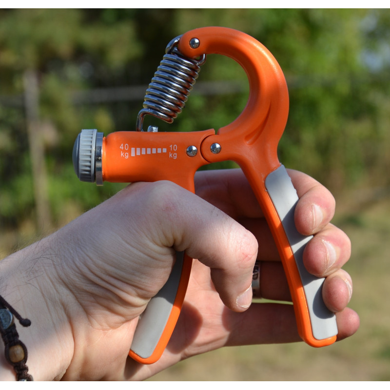 Эспандер кистевой Power System PS-4021 с регулируемой нагрузкой 10-40 кг, Power Hand Grip Orange, Оранжевый
