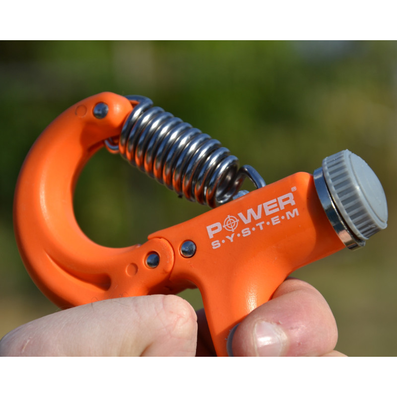 Эспандер кистевой Power System PS-4021 с регулируемой нагрузкой 10-40 кг, Power Hand Grip Orange, Оранжевый