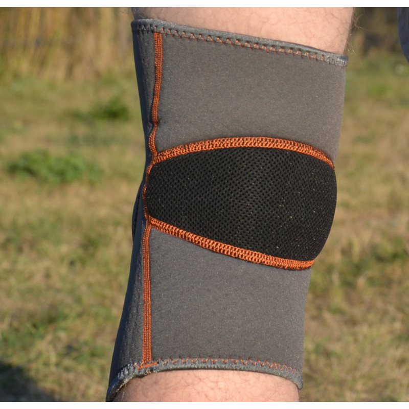 Наколінник MadMax MFA-297 Knee Support with Patella Stabilizer Dark Grey/Orange XL