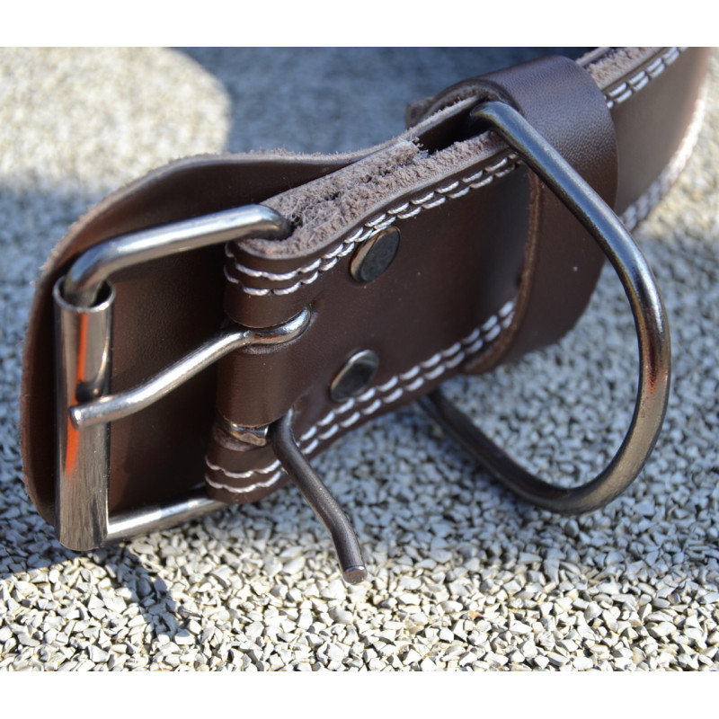 Пояс для важкої атлетики MadMax MFB-246 Full leather шкіряний Chocolate brown L