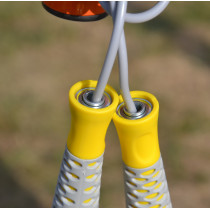 Скакалка PowerPlay 4206 Jump Rope PRO+ Сіро-жовта (2,75m.)