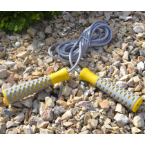 Скакалка PowerPlay 4206 Jump Rope PRO+ Сіро-жовта (2,75m.)