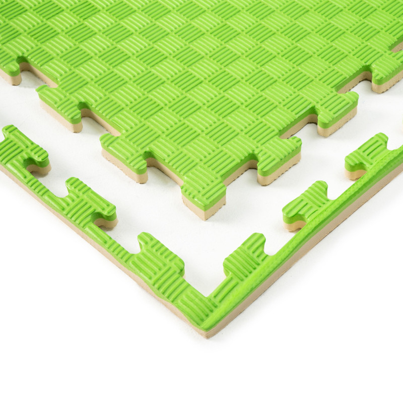Мат-татамі (Мат-пазл ластівчин хвіст) WCG EVA 100х100х2 cm Жовто-зелений
