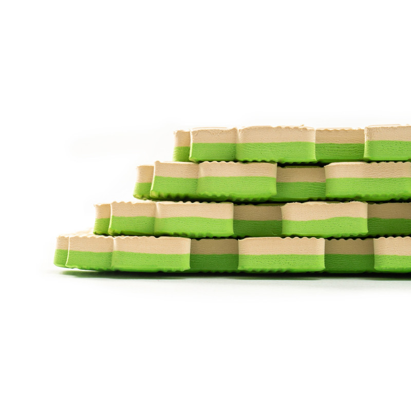 Мат-татами (Мат-пазл ласточкин хвост) WCG EVA 100х100х2 cm Бежево-зеленый