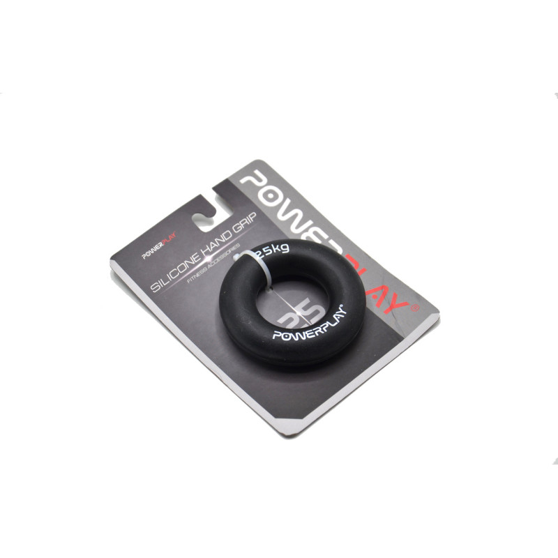 Еспандер кистьовий силіконовий PowerPlay PP-4324 Hand Grip Ring Hard 25 кг. Чорний