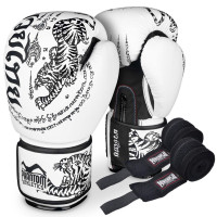 Боксерські рукавиці Phantom Muay Thai White 12 унцій (бинти )
