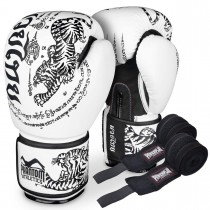 Боксерські рукавиці Phantom Muay Thai White 12 унцій (бинти в подарунок)