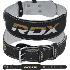 Ремень для тяжелой атлетики RDX 4 кожаный Black Gold S