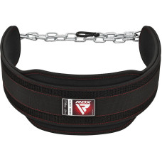 Ремень для подтягиваний с цепью RDX T7 Pro Dipping Belt 2 Layer неопреновый Черный