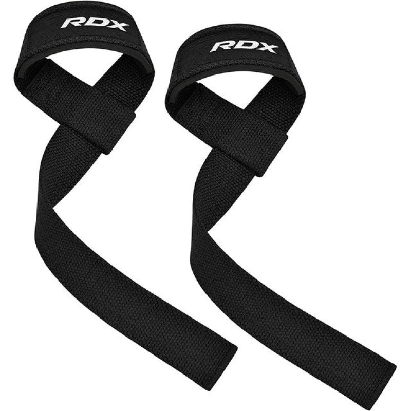 Лямки для тяги RDX W1 Gym Single Strap Black Plus, Длина 60 см, Ширина 4 см, Хлопок, Эластан, Черный