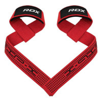 Лямки для тяги RDX S4 Gym Cotton Gel Straps Red Plus, 60×4 см, бавовна/еластан, червоний