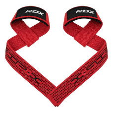 Лямки для тяги RDX S4 Gym Cotton Gel Straps Red Plus, Довжина 60 см, Ширина 4 см, Бавовна, Еластан, Червоний