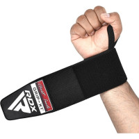 Бинты для запястий (кистевые бинты) RDX W3 Gym Wrist Wraps Full Black, Комплектация: пара (2 бинта), Хлопок, Черный