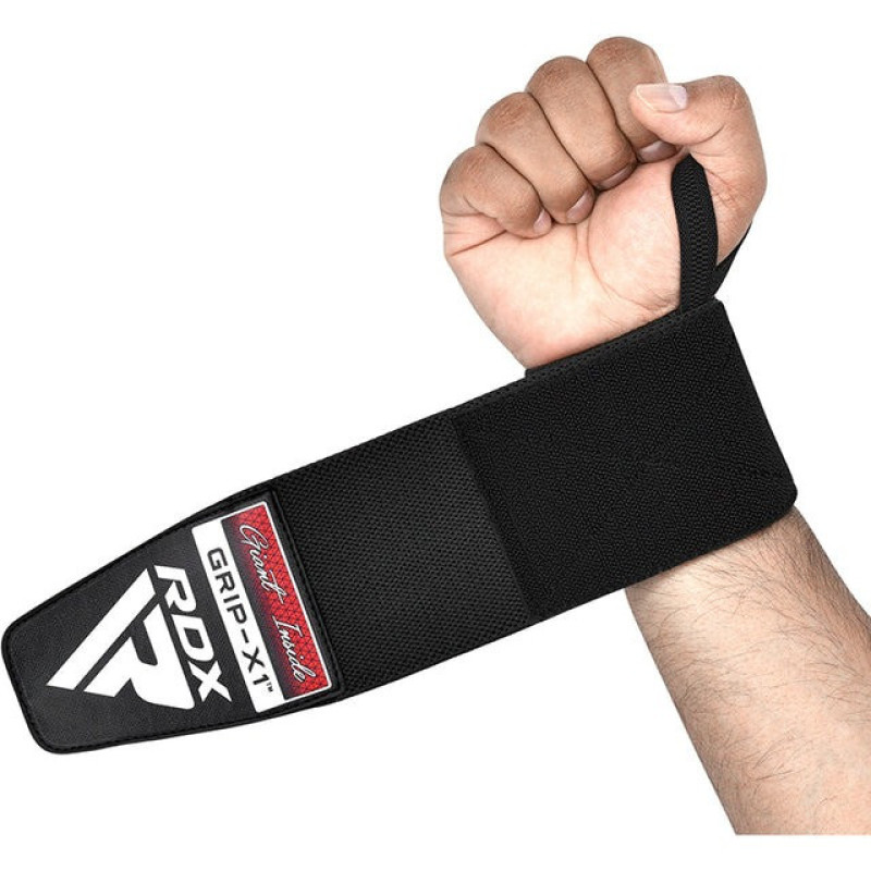 Бинты для запястий (кистевые бинты) RDX W3 Gym Wrist Wraps Full Black, Комплектация: пара (2 бинта), Хлопок, Черный
