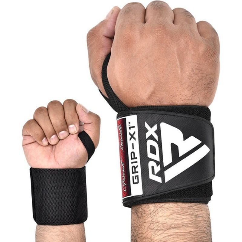 Бинты для запястий (кистевые бинты) RDX W3 Gym Wrist Wraps Full Black, Комплектация: пара (2 бинта), Хлопок, Черный