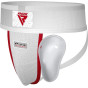 Захист паху RDX H1 Supporter White Plus, Розмір XL, Бавовна, Спандекс, Пластикова мушля, Білий
