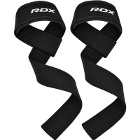 Лямки для тяги RDX W1 Gym Single Strap Black Plus, 60×4 см, хлопок/эластан, черный