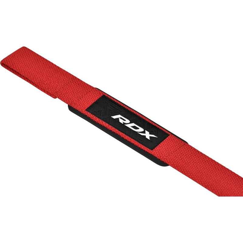 Лямки для тяги RDX S4 Gym Cotton Gel Straps Red Plus