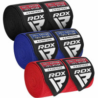 Бинты для бокса RDX RB Hand Wraps Combine 3 пары Red,Black,Blue (4.5м)