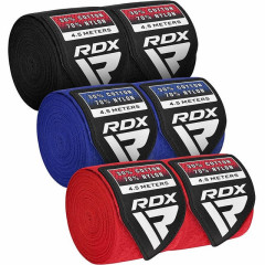 Бинты для бокса RDX RB Hand Wraps Combine 3 пары Red,Black,Blue (4.5м)