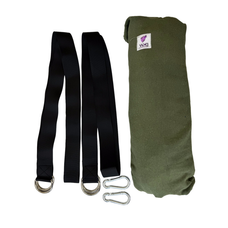 Двомісний гамак з планкою Hygge хакі XXL 200х150 WCG