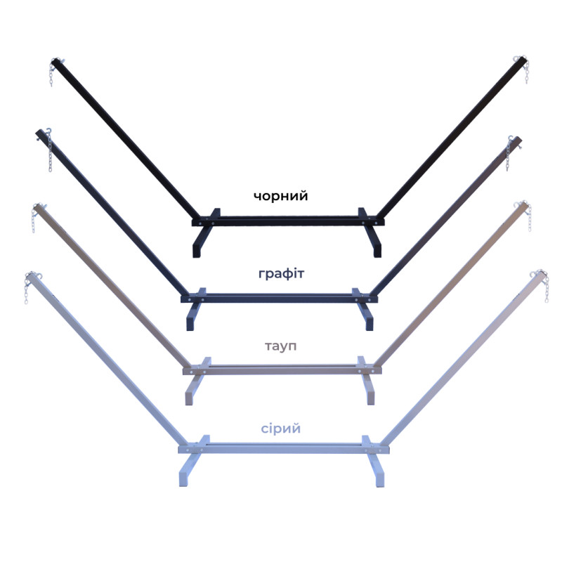 Стойка для гамака WCG + Гамак с планкой WISH коричневый двухместный XXL 200х150 WCG