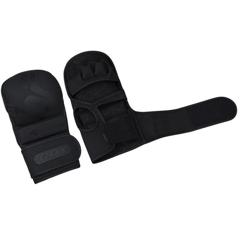 Рукавиці для ММА (Греплінгові рукавички) RDX T15 Noir Inner Matte Black M