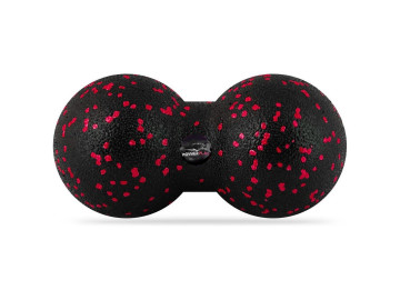 Масажний м'яч подвійний PowerPlay PP-4352 Epp foam peanut ball (d8*16cm.) Чорно/Червоний