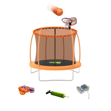 Батут WCG 245 см с внутренней защитной сеткой и LED подсветкой 8FT