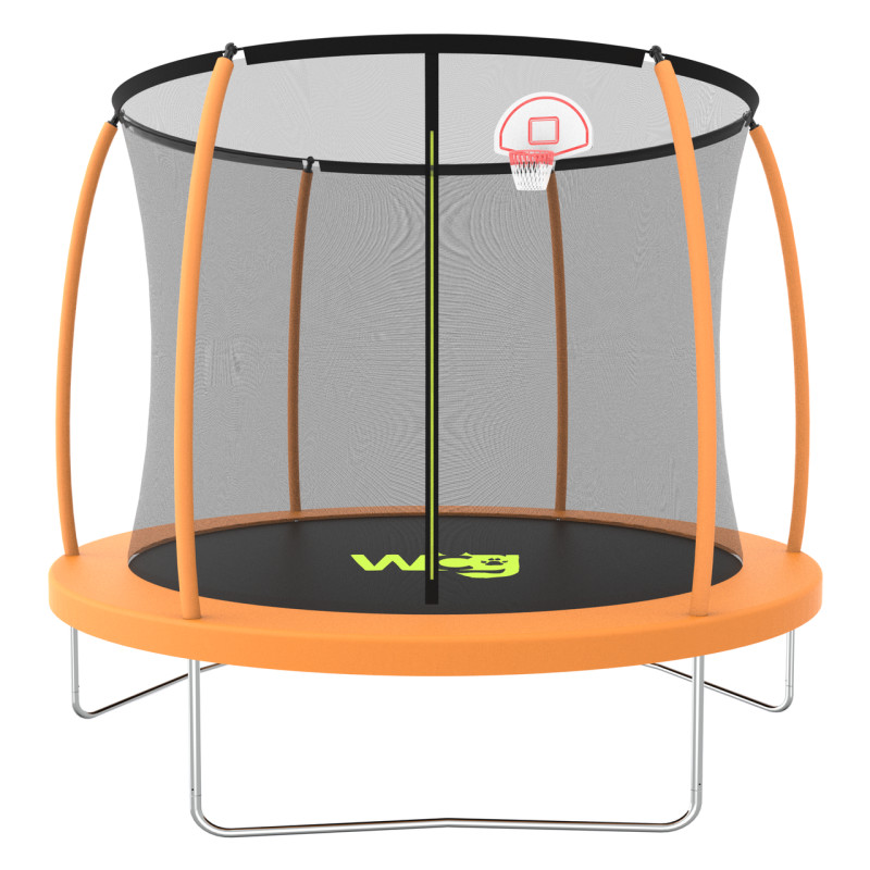Батут WCG 245 см с внутренней защитной сеткой и LED подсветкой 8FT