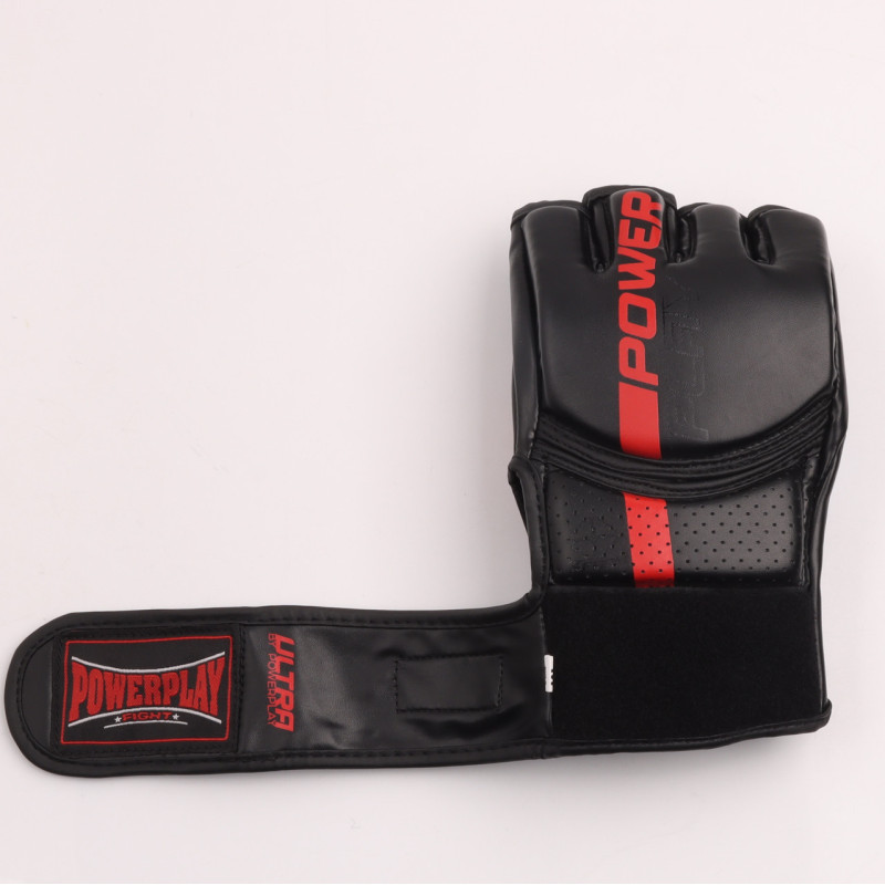 Рукавиці для MMA PowerPlay 3093, Розмір XL, Штучна шкіра (PU), Чорний