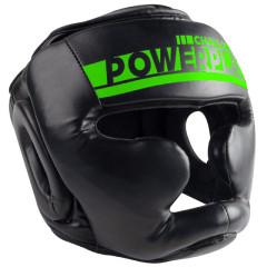 Боксерский шлем тренировочный PowerPlay 3048 Черно-Зеленый L
