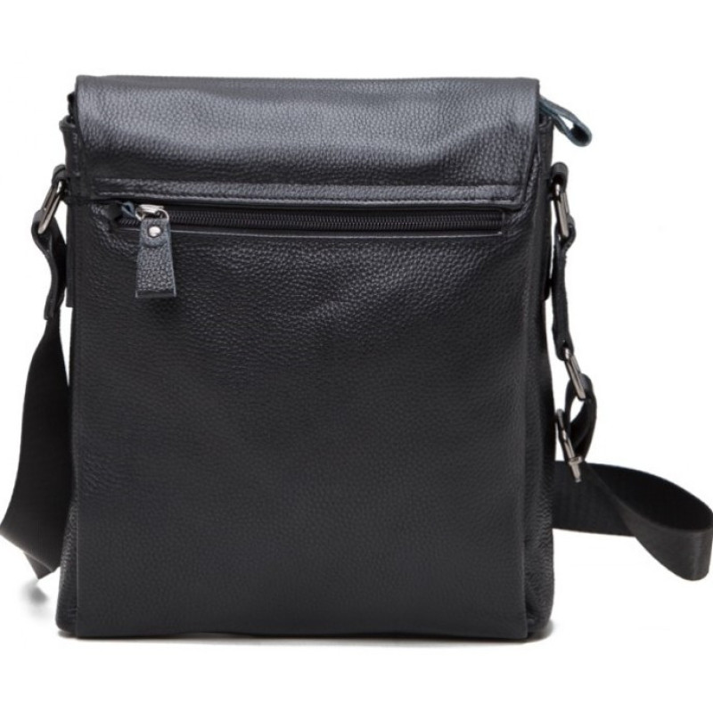 Сумка чоловіча з натуральної шкіри Tiding Bag чорна